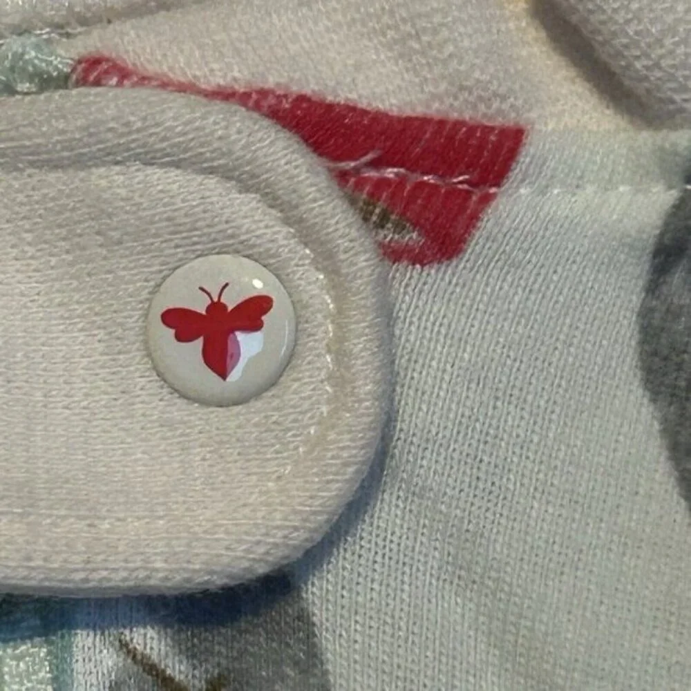 Burts Bees 6-9 month Baby Sleeper Outfit Snowman Winter mugs Cozy Valentines Day - Picture 5 of 7